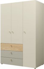 Schrank Yuki reg 1 - Beige/geölte Eiche