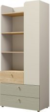 Regalschrank Yuki reg 3 - beige/geölte Eiche
