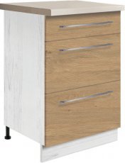 Unteres Element mit Schubladen Creativa Cre 10D 60 Eiche