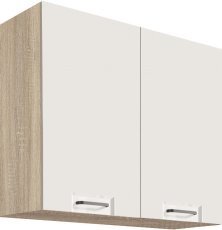Oberer zweitüriger Schrank Favorit FS43G 80 - weiß