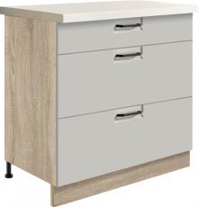 Element mit Schubladen Favorit FL22D 80 - latte
