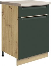 Unterer schmaler Schrank Glamour Gla 4D 50 - grün