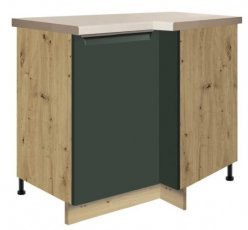 Linkes Eckelement Glamour Gla 15D 100x70 - grün
