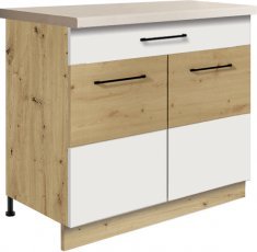 Unterer doppelflügeliger Schrank Infinity Inf 7D 90 - weiß