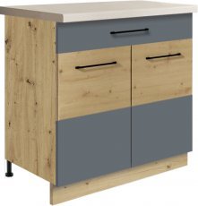 Unterer zweitüriger Schrank Infinity 6D 80 - grau