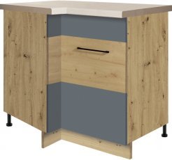 Eckelement rechts Infinity 14D 100x70 - grau
