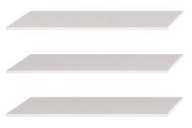 Set aus drei Zusatzböden für Schränke Canada 150 cm – Weiß