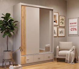 Kleiderschrank mit Schiebetüren Canada CA-41-20 – 200 cm – Kaschmir