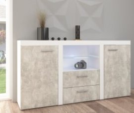 Kommode Rumba - hellgrau/weiß RUMBABJ20 2F 2S