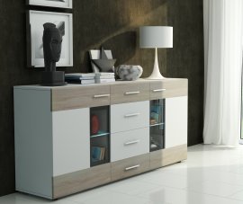 Kommode Tango - Eiche Sonoma/Weiß 35TA WH20