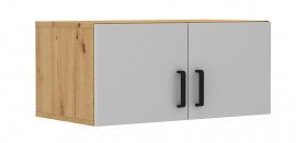 Schrank Malta - hellgrau/Eiche Artisan 112 LG/AR 2F