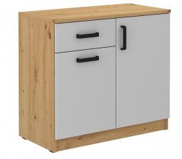 Kommode Malta 820 - lichtgrau/Artisan Eiche 820 LG/AR 2F1S