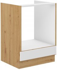 Unteres Element für Einbaubackofen Stilo - weiß/Artisan Eiche - 60 cm D GAZ BB
