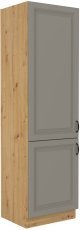 Hochschrank für Einbaubackofen Stilo - сlaygrey/Artisan Eiche - 60 cm DK 210 2F