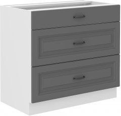 Unteres Element Stilo - dustgrey/weiß - 80 cm D 3S BB