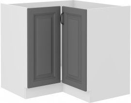 Unteres Eckelement Stilo - dustgrey/weiß - 90x90 cm ND 2F BB