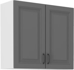 Oberelement Stilo - staubgrau/weiß - 80 cm G-72 2F