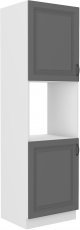 Hoher Schrank für Einbaubackofen Stilo - staubgrau/weiß - 60 cm DKS-210 3S 1F