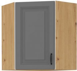 Oberes Eckelement Stilo - dustgrey/Artisan Eiche - 60x60 cm GN-72 (45°) 1F