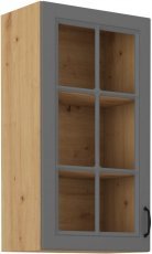 Oberelement Stilo - staubgrau/Artisan Eiche - 40 cm GS-90 1F