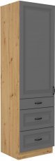 Hoher Schrank Stilo - dustgrey/Artisan Eiche - 60 cm DKS-210 3S 1F