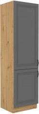 Hoher Schrank Stilo - dustgrey/Artisan Eiche - 60 cm LO-210 2F