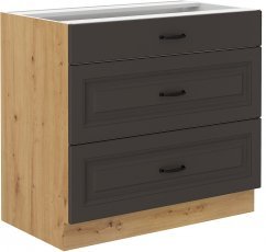 Unteres Element Stilo - grau/artisan Eiche - 80 cm 3S BB