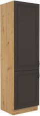 Hoher Schrank für Einbaubackofen Stilo - grau/Artisan Eiche - 60 cm LO-210 2F