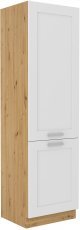 Hochschrank Luna - weiß/Artisan Eiche - 60 cm DK-210 2F