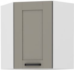 Oberes Eckelement Luna - tonergrau/weiß - 60x60 cm GN-72 (45°) 1F