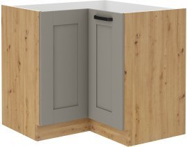 Unteres Eckelement Luna - claygrey/artisan Eiche - 90x90 cm ND 2F BB