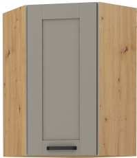 Oberes Eckelement Luna - claygrey/artisan Eiche - 60x60 cm GN-90 (45°) 1F