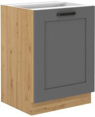 Unteres Element Luna - dustgrey/artisan Eiche - 60 cm D 1F BB