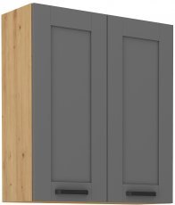 Oberelement Luna - staubgrau/Artisan Eiche - 80 cm G-90 2F