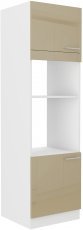 Hoher Schrank für Ofen und Mikrowelle Lara - Cappuccino - 60 cm DPM-210 2F
