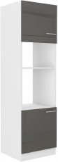 Hoher Schrank für Ofen und Mikrowelle Lara - grau - 60 cm DPM-210 2F