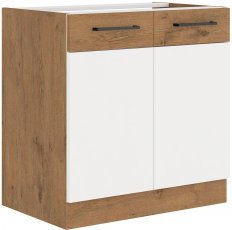 Unteres Element Vigo - Weißer Hochglanz - 80 cm ZL 2F BB