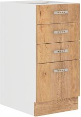 Unteres Element mit Schubladen Sara - Lefkas Eiche - 40 cm D 4S BB