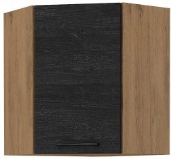Eckoberschrank Vigo - dunkles Holz - 60x60 cm GN-72 (45°) 1F