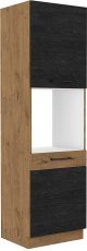 Hoher Schrank Vigo - dunkles Holz - 60 cm DP-210 2F