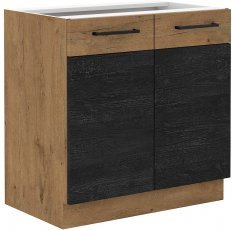 Unteres Element Vigo - dunkles Holz - 80 cm D 2F BB