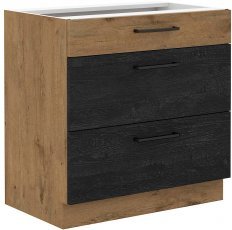 Unteres Element Vigo - dunkles Holz - 80 cm D 3S BB