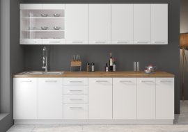 Küche Eko 260 cm - weiß - 4 Set