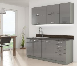 Küche Grey 180 cm - 1 Set