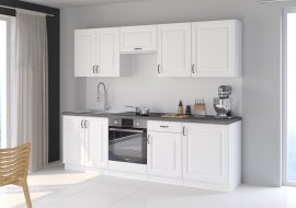Küche Stilo 250 cm - weiß - 3er Set