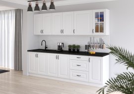 Küche Stilo 260 cm - weiß - 4 Set