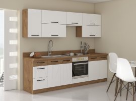 Küche Vigo 260 cm - weiß - 3er-Set