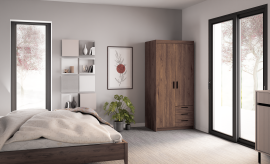Schrank Elena 2D3S - Eichenholz Lefkas