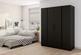 Schrank Kaja 4F - schwarz