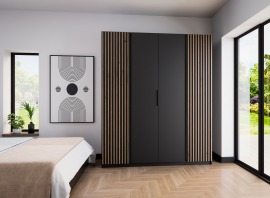 Schrank Kaja 2LAM 2F - schwarz